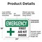 Signmission First Aid Kit Inside With Symbol, 24 in W x Rectangle, Plastic OS-2PACK-EM-P-1824-L-10372 - alternate 3